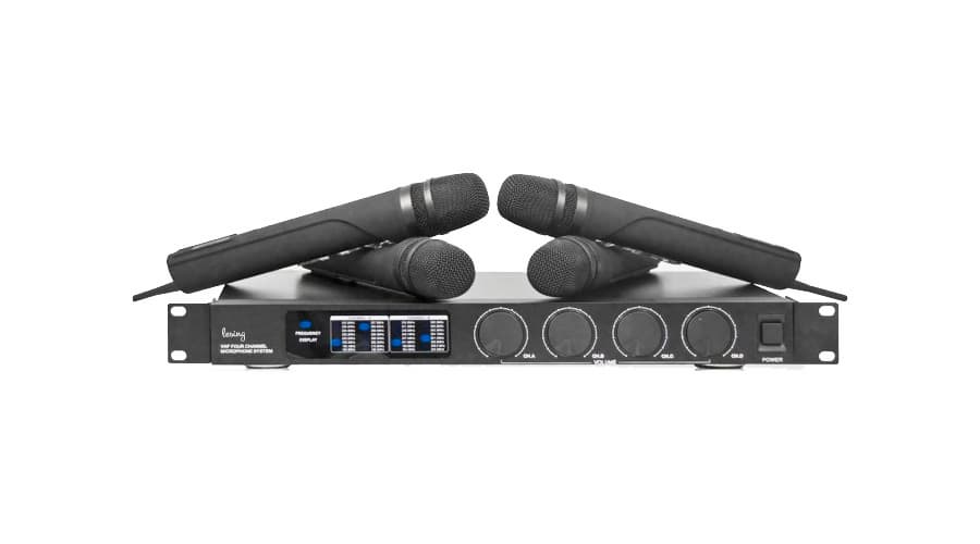 enping lesing audio four channel VHF wireless microphone system